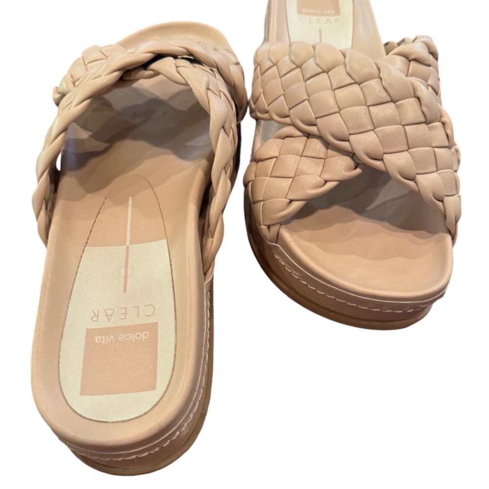 Womens dolce vita Platform Sandal. Size 9.5, Color: Tan/Cream - Picture 4 of 6